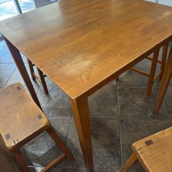 Dining Table with Seating Stools