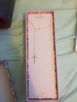 Sterling Sliver Necklace with Rhinestones