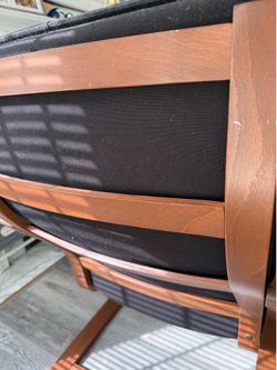 IKEA Poang Chair with black cushion for sale