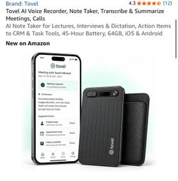 Tovel AI Voice Recorder and Note Taker