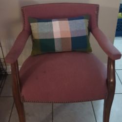 Chair Burgundy Fabric Library Office Arm Chairs