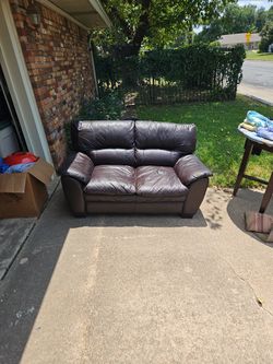 Leather Love Seat Couch