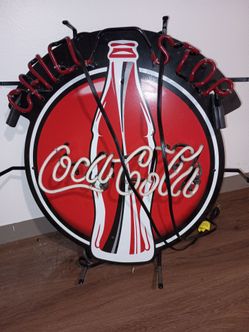 Coca Cola light up sign