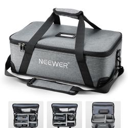 NEEWER Carrying Bag with Movable Foam Padded for Studio Light Vision 4 ML300 CB60 CB60B RGB CB60 MS60B MS60C MS150B, Durable Oxford Cloth Transit Bag 