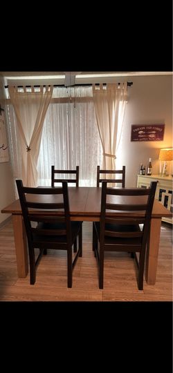 Table and 4 chairs