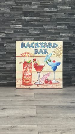 Backyard bar painting