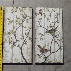 Set Of Two Birds Canvas Art