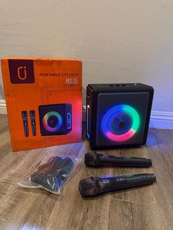 Portable Karaoke Speaker MS75 2 Wireless Microphones