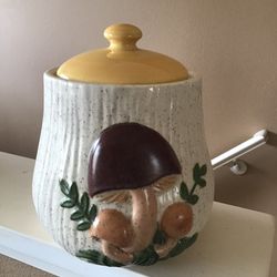 Vintage 1970s Arnel’s Pottery Mushroom Large Cookie Jar