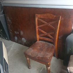 Table Wood With 4 Chairs 