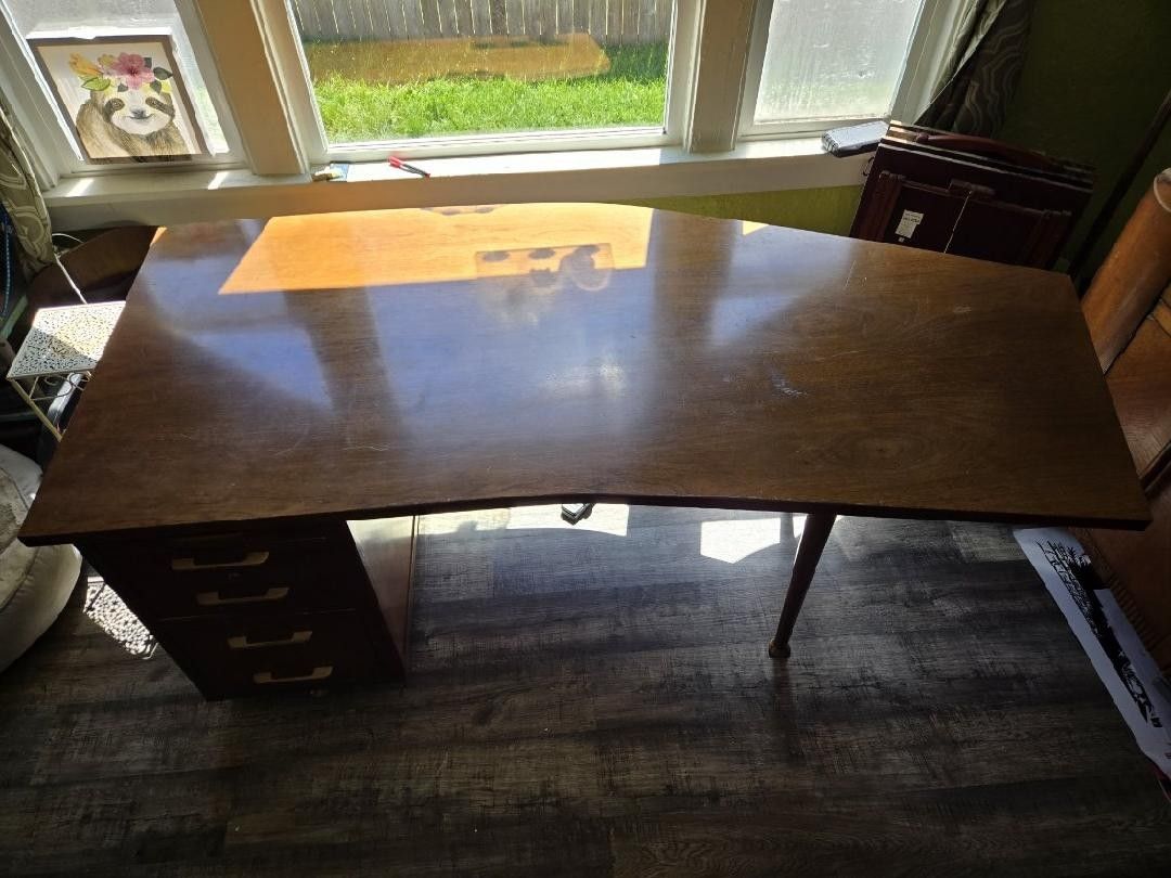 Mid-century Danish Modern Boomerang Desk
