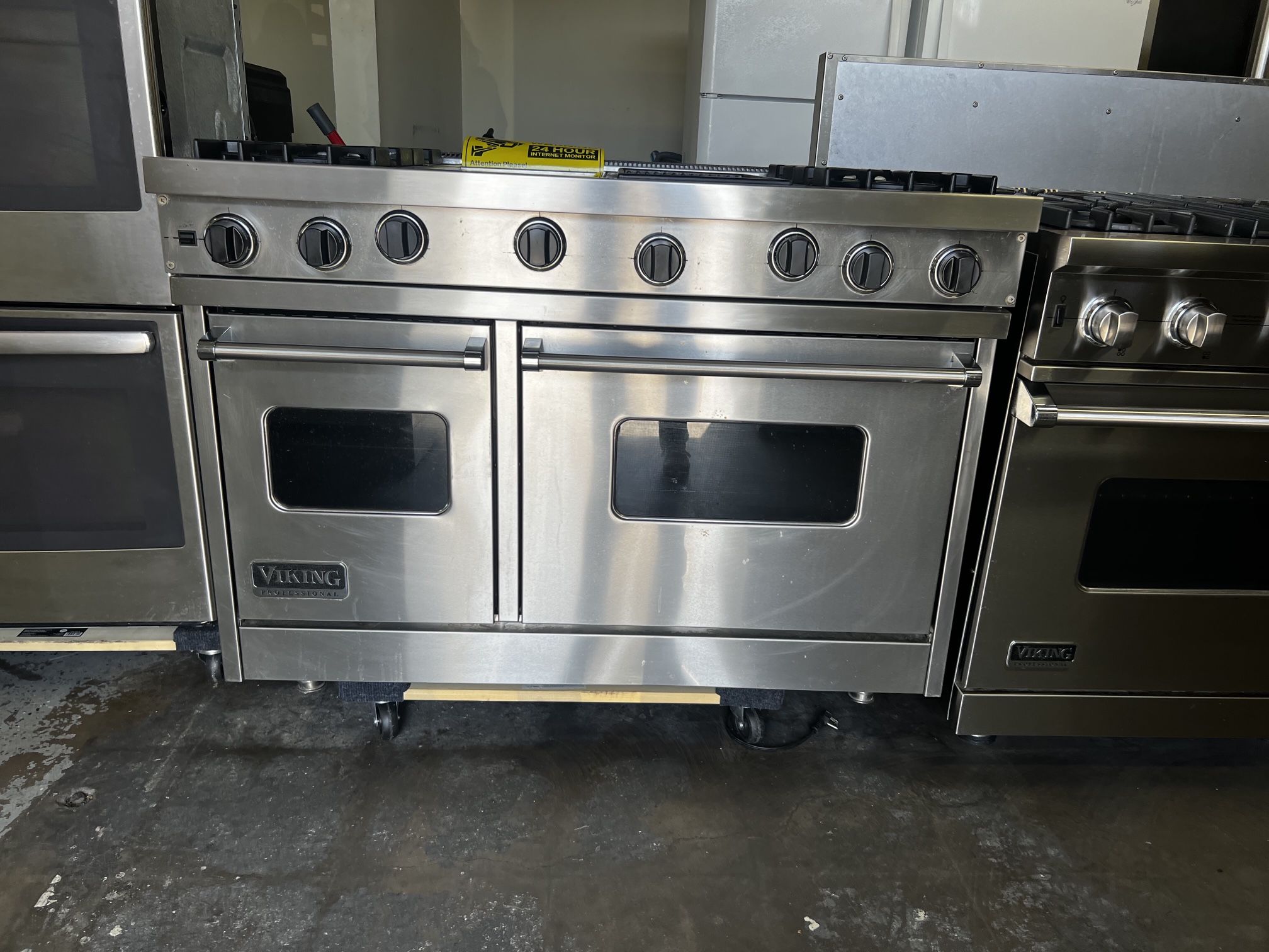 Viking 48”Wide Gas Range Stove In Stainless Steel With Griddle And Grill 