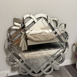 Mirror and Matching Side Table 