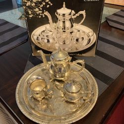 Silverplated Three Pieces Child Set Vintage