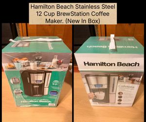 Hamilton Beach Stainless Steel 12 Cup BrewStation Coffee Maker. (New In Box)