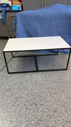 Modern Table White Top Black Frame