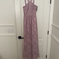 Blush Floral Pattern Maxi Dress