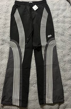 EPTM Reflective Flared Track Pants – Black/Grey (Size M) 🏁