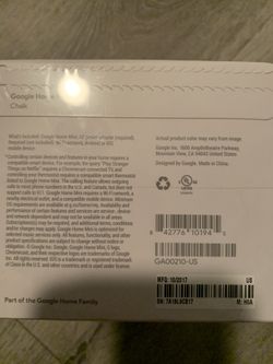 Google Home Mini Chalk