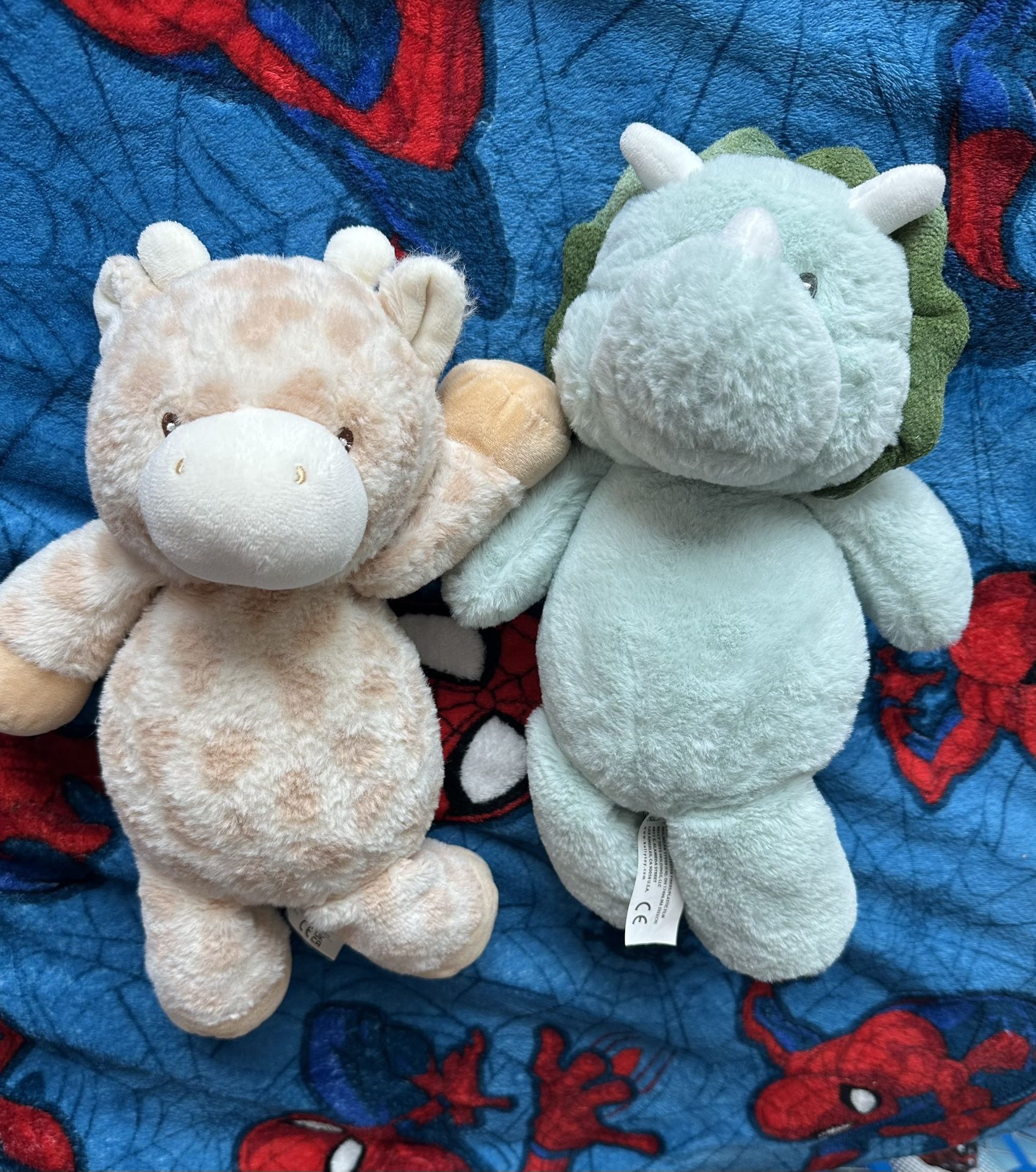 Giraffe & Dino Rattle stuffed Animal
