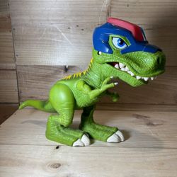 Hasbro Playskool Chomp Squad Trex Light Up Police Helmet Toy Dinosaur Cop Blue