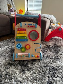 Wooden Baby Activity Walker Push Toy