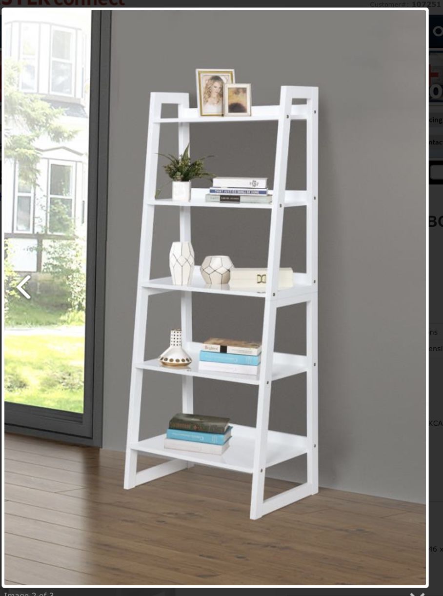 5 Tier Bookshelf In Crisp White Finish! Lowest Prices Ever!