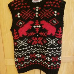 100% Wool Cambridge Dry Goods Vest - Small 