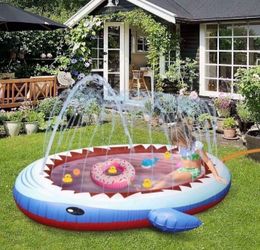 Inflatable Sprinkler Pool for Kids Dogs, Jornarshar Outdoor Kiddie Pool Splash Pad, Summer Water Toys Gifts for 3 -12-Year-Old Girls Boys Garden Backy