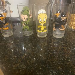 Looney Toons Glass Cup Collection