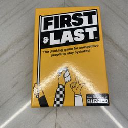 First & Last Drinking Game-The Drinking Game To Keep Competitive People Hydrate