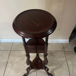 19th Century Mahogany Plant Stand with Drawers