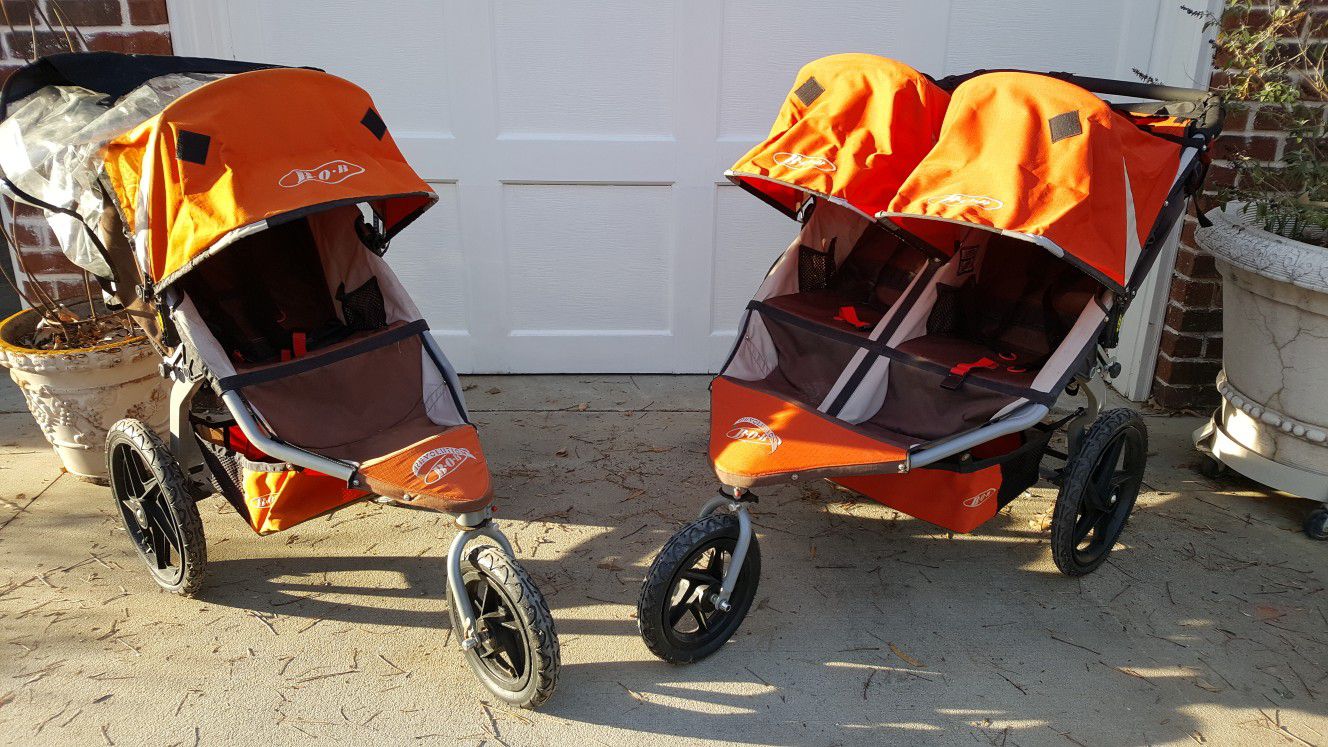 Bob DOUBLE orange and tan stroller is $275.00
