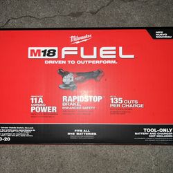 M18 FUEL 18V Lithium-Ion Brushless Cordless 4-1/2 in./5 in. Grinder w/Paddle Switch (Tool-Only)