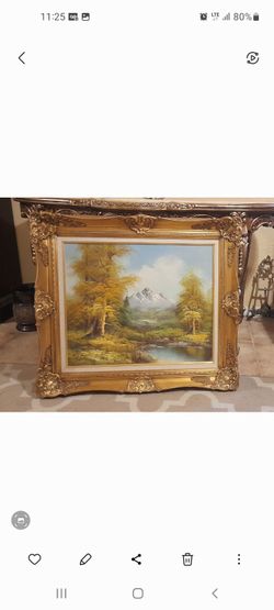 VERY BEAUTIFUL VINTAGE LARGE  CANVAS  OIL PAINTING..GREAT CONDITION..HAVE ARTIST SIGNATURE
