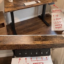  FLEXISPOT EN1 One-Piece Standing Desk with 1-Inch Thick Desktop, 48"x30" Electric Height Adjustable Desk for Home Office & Multi-Device Workstations,