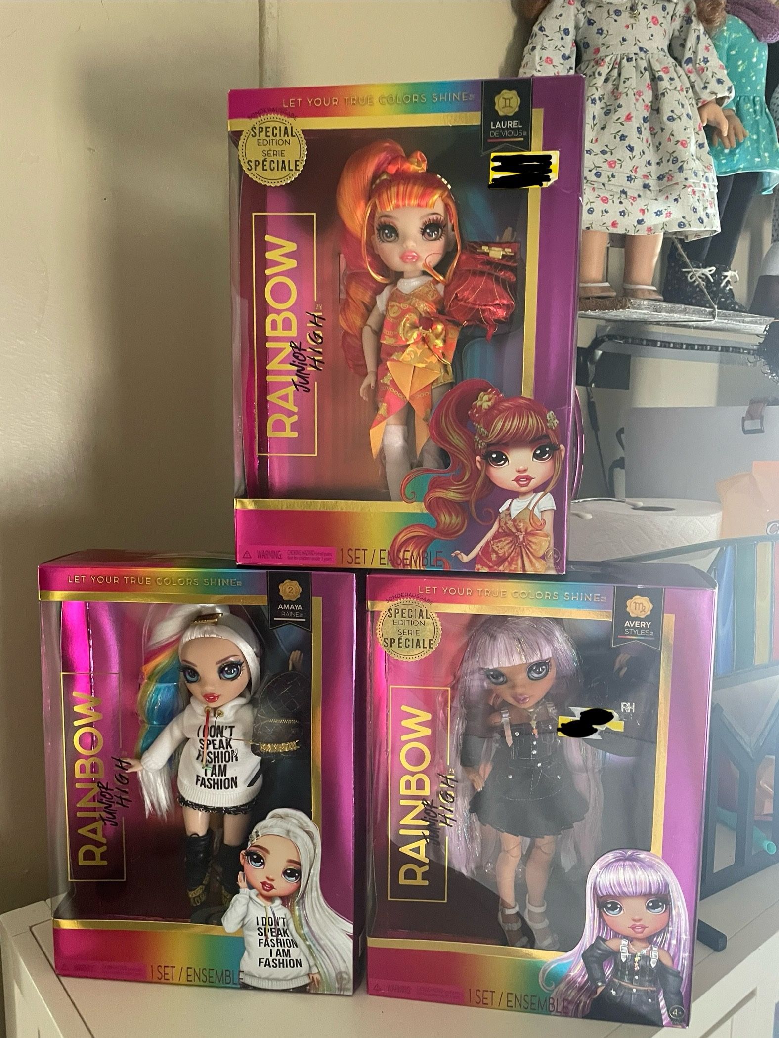 3 Rainbow High Junior Dolls