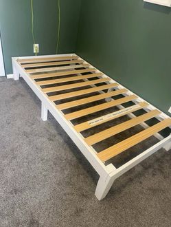Twin sized wood bed frame