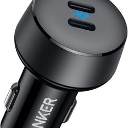 Anker USB C Car Charger, 40W 2-Port PowerIQ 3.0 Type C Adapter, PowerDrive III Duo with Power Delivery for iPhone 14 13 12 11 X XS Pro Max mini, Galax
