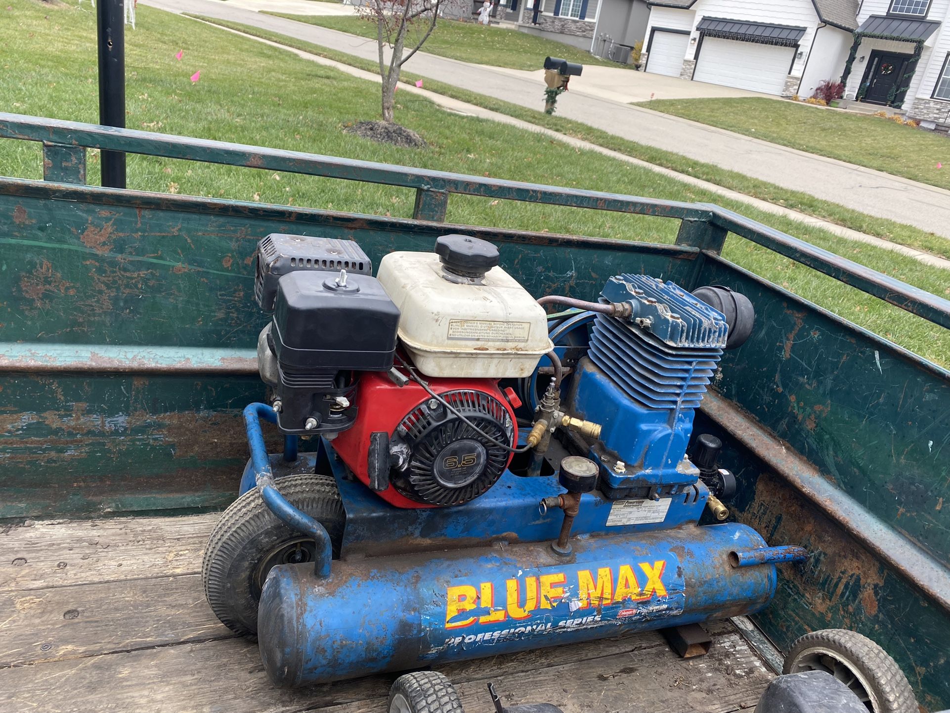 Blue Max Double Tank Air Compressor.