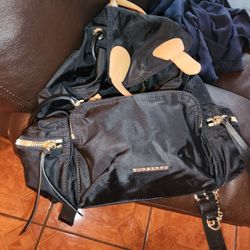 Burberry Black Nylon Backpack 