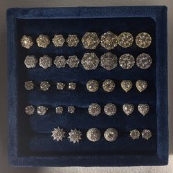 Sliver / Gold VVS Moissanite Screw Back Earrings