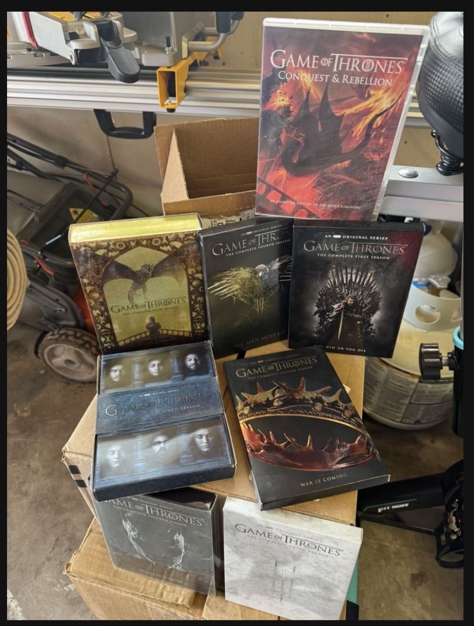 Complete series and special editions of Game of Thrones.