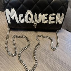 Alexander McQueen Graffiti Skull Quilted Bag