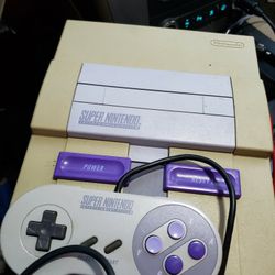 Super Nintendo System With Controller And Cords Working Perfectly 