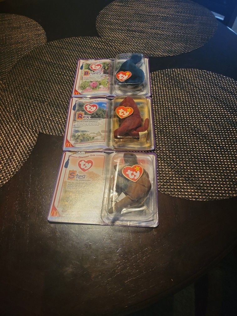 McDonald ty Teenie Beanie Babies Dinosaur Trio