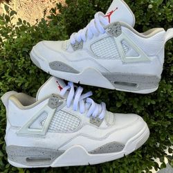 Size 7y 8.5w - Jordan 4 Retro Mid White Oreo