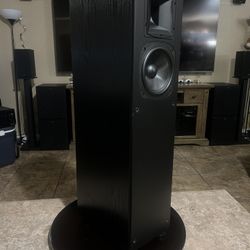 Klipsch SF1 BLACK S/N: SF1 IMPEDANCE: 8 OHMS MAX INPUT POWER: 100 WATTS