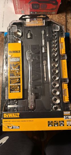 34 Piece 1/4" & 3/8" Drive Socket Set, DeWalt® DWMT73804 DEW DWMT73804