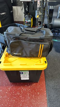 DJ Gig Bag with 8 Detachable Dividers, DJ Cables Bag with 15.6'' Laptop Sleeve, Large Capacity Travel Musicians Gig Bag for DJ Gear, Music Equipment&A